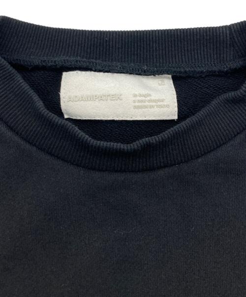 ADAM PATEK（アダムパテック）ADAM PATEK (アダムパテック) logo crew neck スウェット ブラック サイズ:	SIZE 1の古着・服飾アイテム