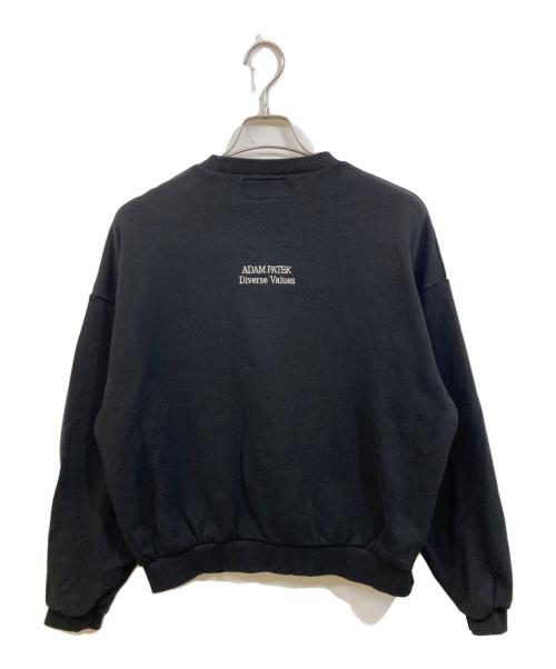 ADAM PATEK（アダムパテック）ADAM PATEK (アダムパテック) logo crew neck スウェット ブラック サイズ:	SIZE 1の古着・服飾アイテム