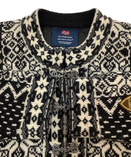 WINDF JORD（ウィンズフィヨルド）WINDF JORD (ウィンズフィヨルド) ニットカーディガン ブラック サイズ:XLの古着・服飾アイテム