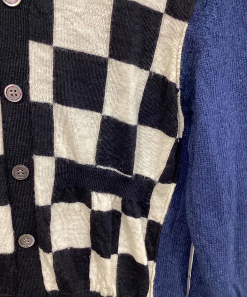 COMME des GARCONS HOMME PLUS（コムデギャルソンオムプリュス）COMME des GARCONS HOMME PLUS (コムデギャルソンオムプリュス) チェッカーVネックニット ネイビー サイズ:Sの古着・服飾アイテム