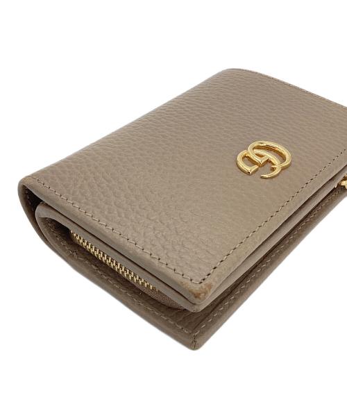 GUCCI（グッチ）GUCCI (グッチ) ダブルG スモールウォレット ベージュの古着・服飾アイテム