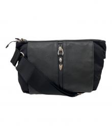 ear PAPILLONNER×BURLAP OUTFITTER（イアパピヨネ×バーラップアウトフィッター）の古着「メタルパーツショルダーバッグ」｜ブラック