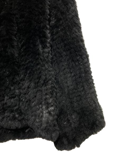 ISAMU KATAYAMA BACKLASH（イサムカタヤマ・バックラッシュ）ISAMU KATAYAMA BACKLASH (イサムカタヤマ・バックラッシュ) SNAP-HOODIE JACKET / RABBIT-FUR-KNIT ブラック サイズ:Mの古着・服飾アイテム