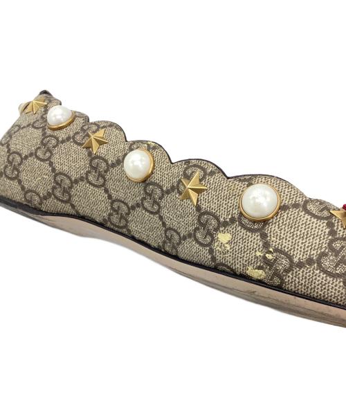 GUCCI（グッチ）GUCCI (グッチ) GG Supreme ballet flat ベージュ サイズ:37 1/2の古着・服飾アイテム
