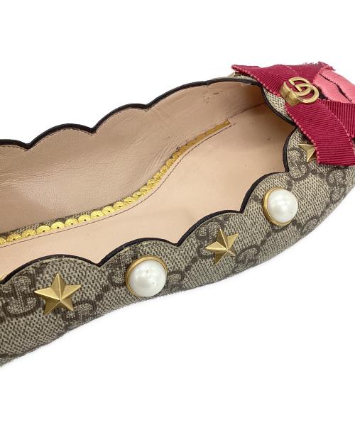 GUCCI（グッチ）GUCCI (グッチ) GG Supreme ballet flat ベージュ サイズ:37 1/2の古着・服飾アイテム