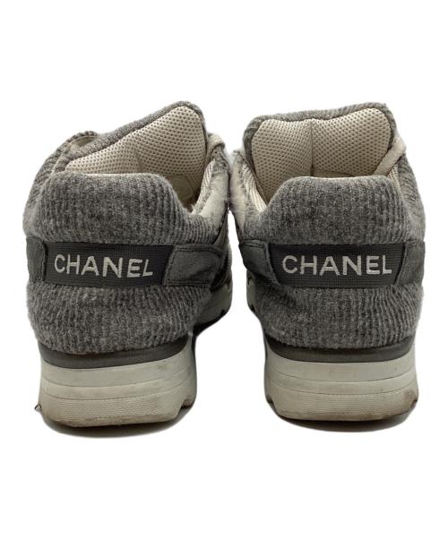 CHANEL（シャネル）CHANEL (シャネル) ココマークローカットスニーカー グレー サイズ:37の古着・服飾アイテム