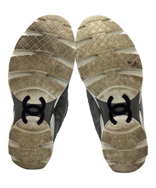 CHANEL（シャネル）CHANEL (シャネル) ココマークローカットスニーカー グレー サイズ:37の古着・服飾アイテム