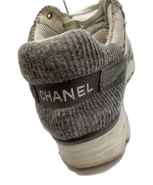CHANEL（シャネル）CHANEL (シャネル) ココマークローカットスニーカー グレー サイズ:37の古着・服飾アイテム