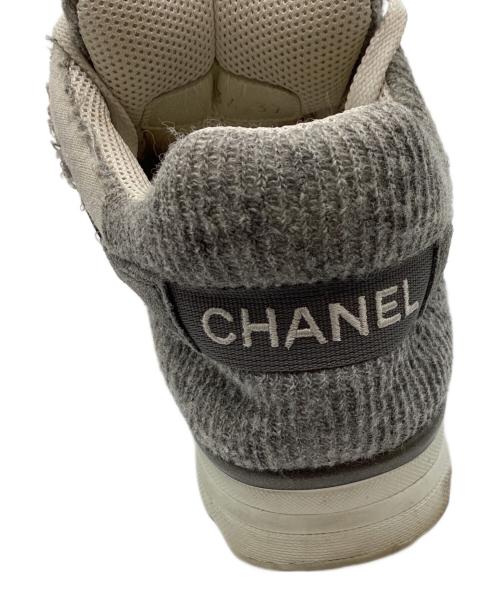 CHANEL（シャネル）CHANEL (シャネル) ココマークローカットスニーカー グレー サイズ:37の古着・服飾アイテム