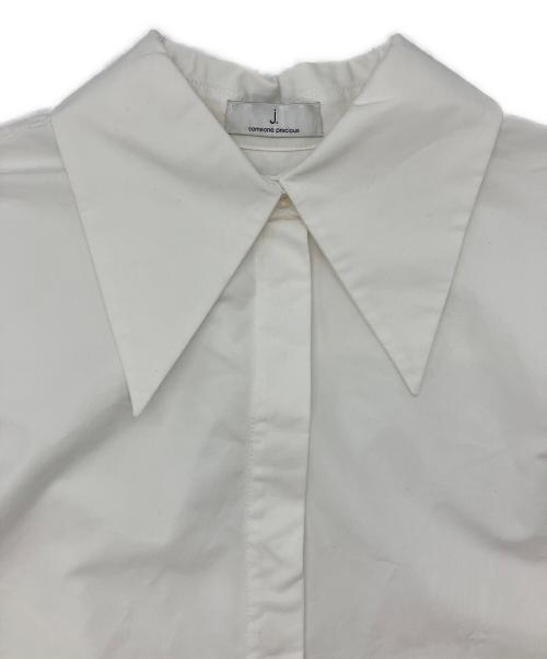 j.（ジェイドット サムワンプレシャス）j. (ジェイドット サムワンプレシャス) タイプライターコットンノースリーブブラウス ホワイト サイズ:Mの古着・服飾アイテム