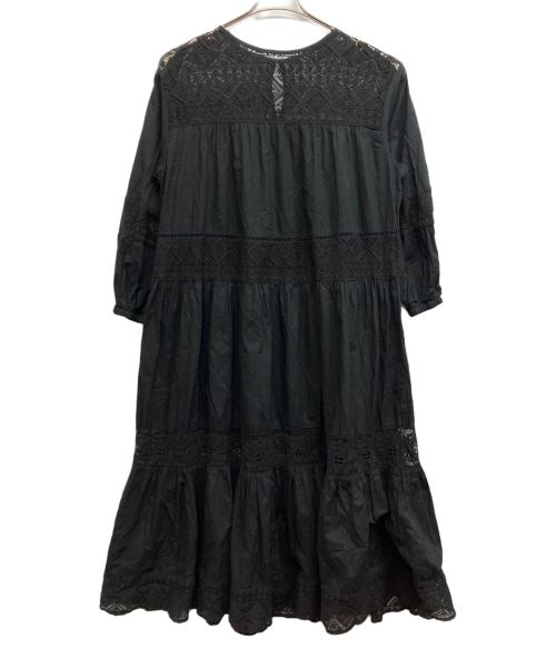 Spick and Span（スピック＆スパン）Spick and Span (スピック＆スパン) HYUレースギャザーワンピース ブラック サイズ:Freeの古着・服飾アイテム