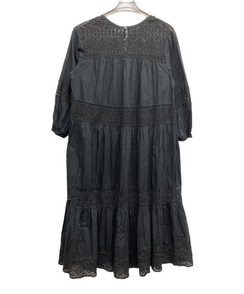 Spick and Span（スピック＆スパン）Spick and Span (スピック＆スパン) HYUレースギャザーワンピース ブラック サイズ:Freeの古着・服飾アイテム