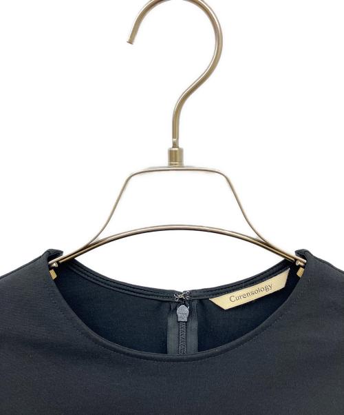 Curensology（カレンソロジー）Curensology (カレンソロジー) ポンチギャザープルオーバーブラウス ブラック サイズ:Freeの古着・服飾アイテム