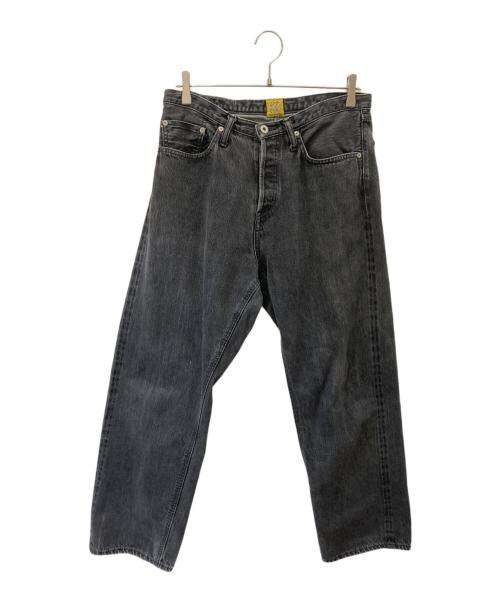THE BLUEST OVERALLS（ザ ブルーエスト オーバーオールズ）THE BLUEST OVERALLS (ザ ブルーエスト オーバーオールズ) BIG T DENIM PANTS ブラック サイズ:81cm(W32)の古着・服飾アイテム