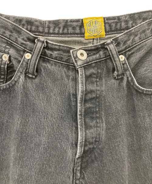 THE BLUEST OVERALLS（ザ ブルーエスト オーバーオールズ）THE BLUEST OVERALLS (ザ ブルーエスト オーバーオールズ) BIG T DENIM PANTS ブラック サイズ:81cm(W32)の古着・服飾アイテム