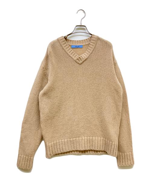 BluBre（ブルブレ）BluBre (ブルブレ) キャメルチルデンセーター ブラウン サイズ:Lの古着・服飾アイテム