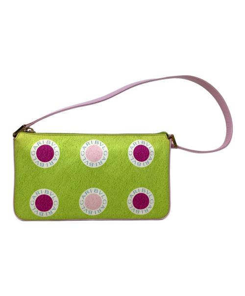 BVLGARI（ブルガリ）BVLGARI (ブルガリ) アクセサリーポーチ　BVLGARI（ブルガリ）　ブルガリブルガリ　PAEIEM ピンク/ネオングリーンの古着・服飾アイテム