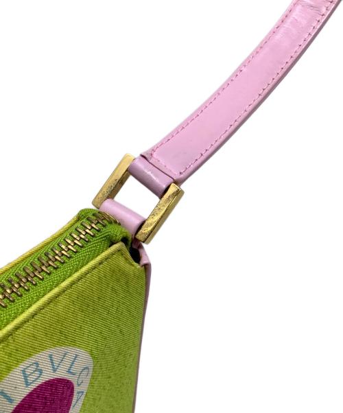 BVLGARI（ブルガリ）BVLGARI (ブルガリ) アクセサリーポーチ　BVLGARI（ブルガリ）　ブルガリブルガリ　PAEIEM ピンク/ネオングリーンの古着・服飾アイテム