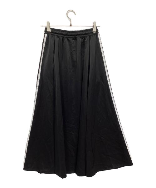 adidas（アディダス）adidas (アディダス) LONG SATIN SKIRT ブラック サイズ:Lの古着・服飾アイテム