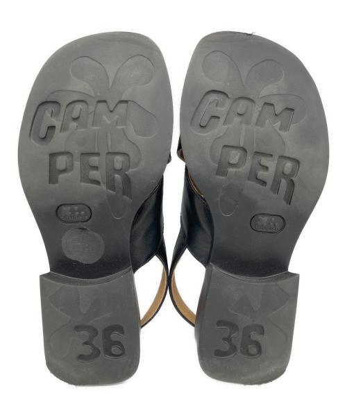 CAMPER（カンペール）CAMPER (カンペール) レザーサンダル ブラック サイズ:36の古着・服飾アイテム