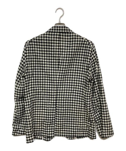 TAGLIATORE（タリアトーレ）TAGLIATORE (タリアトーレ) ギンガムチェック 2Bジャケット ブラック×ホワイト サイズ:48の古着・服飾アイテム