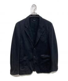 GIVENCHY（ジバンシィ）の古着「テープロゴ ジャージー シングルジャケット」｜ブラック