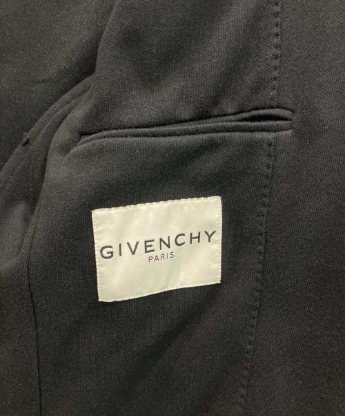 GIVENCHY（ジバンシィ）GIVENCHY (ジバンシィ) テープロゴ ジャージー シングルジャケット ブラック サイズ:46の古着・服飾アイテム