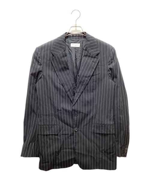 DRIES VAN NOTEN（ドリスヴァンノッテン）DRIES VAN NOTEN (ドリスヴァンノッテン) テーラードジャケット ブラック×ホワイト サイズ:48の古着・服飾アイテム