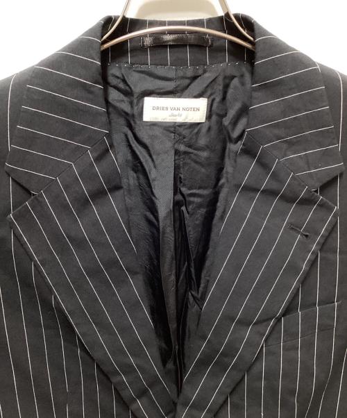 DRIES VAN NOTEN（ドリスヴァンノッテン）DRIES VAN NOTEN (ドリスヴァンノッテン) テーラードジャケット ブラック×ホワイト サイズ:48の古着・服飾アイテム