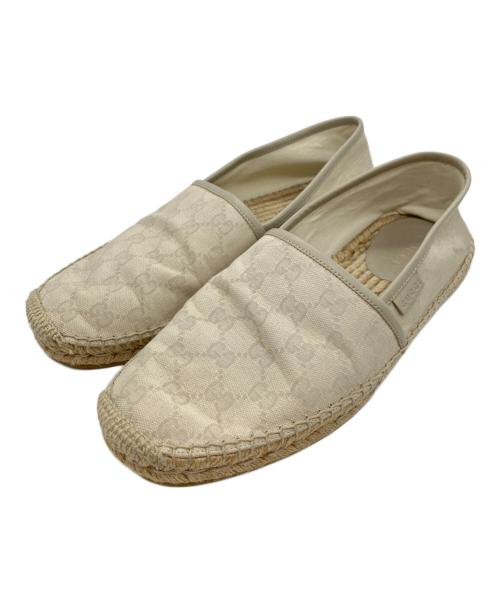 GUCCI（グッチ）GUCCI (グッチ) エスパドリーユ ベージュ サイズ: 左8 1/2　右8の古着・服飾アイテム