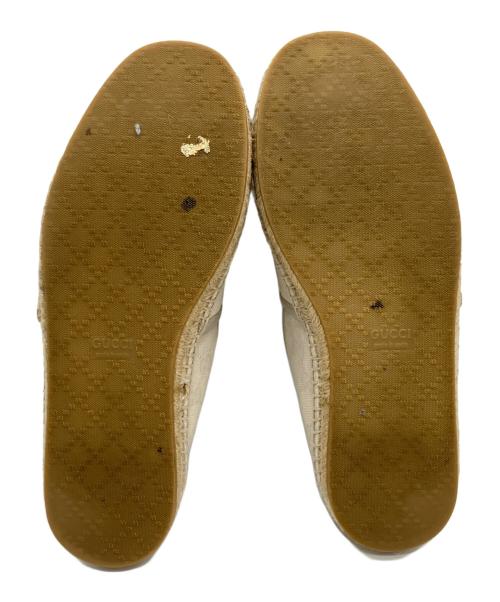 GUCCI（グッチ）GUCCI (グッチ) エスパドリーユ ベージュ サイズ: 左8 1/2　右8の古着・服飾アイテム