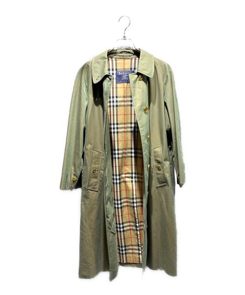 Burberry's（バーバリー）Burberry's (バーバリー) 玉虫ステンカラーコート オリーブ サイズ:6の古着・服飾アイテム