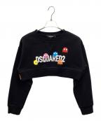 DSQUARED2ディースクエアード）の古着「パックマンプリントクロップドスウェット」｜ブラック