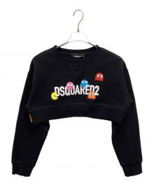 DSQUARED2（ディースクエアード）の古着「パックマンプリントクロップドスウェット」｜ブラック