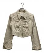 TRUSSARDIトラサルディ）の古着「デニムショートジャケット」｜ベージュ