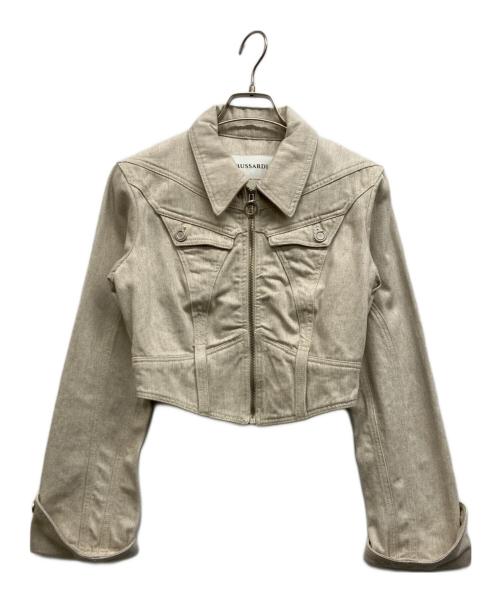 TRUSSARDI（トラサルディ）TRUSSARDI (トラサルディ) デニムショートジャケット ベージュ サイズ:XSの古着・服飾アイテム