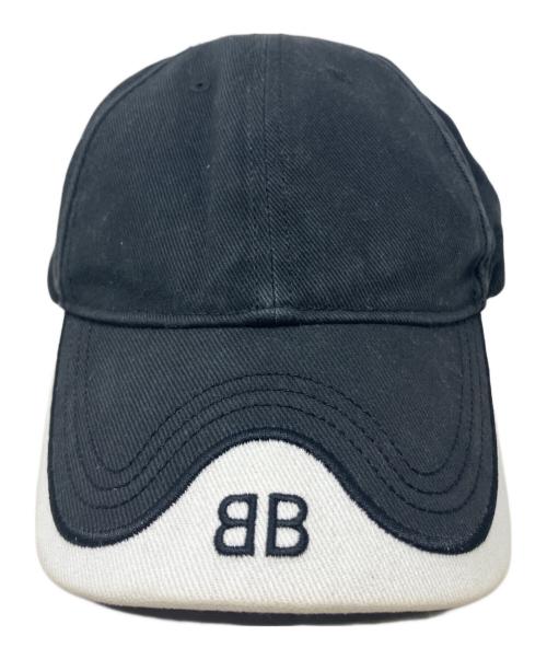 BALENCIAGA（バレンシアガ）BALENCIAGA (バレンシアガ) キャップ ブラック×ホワイト サイズ:SIZE Lの古着・服飾アイテム