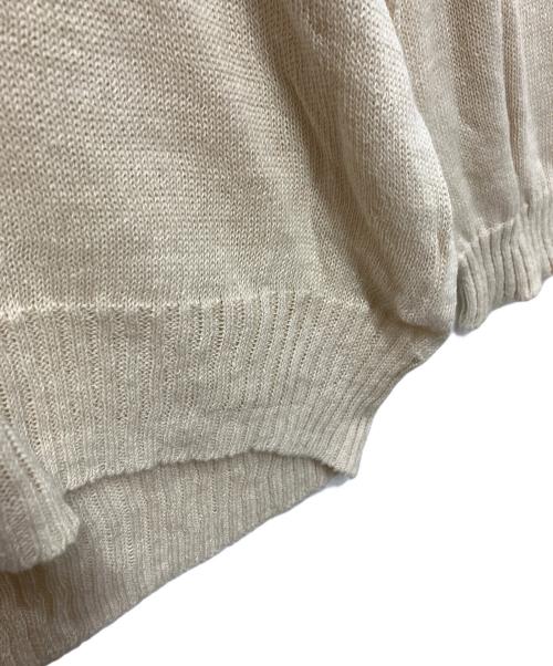 BRILL（ブリル）BRILL (ブリル) リネンコットンVネックプルオーバーニット ベージュ サイズ:freeの古着・服飾アイテム