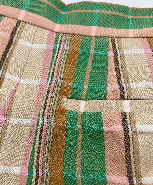 ANAYI（アナイ）ANAYI (アナイ) ヘリンボンチェックワイドパンツ ベージュ サイズ:SIZE 38の古着・服飾アイテム