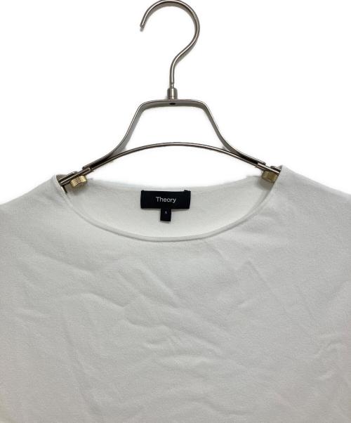 theory（セオリー）theory (セオリー) Wooster Crepe Knit Boat Neck Top ホワイト サイズ:Sの古着・服飾アイテム