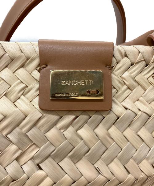 ZANCHETTI（ザンケッティー）ZANCHETTI (ザンケッティー) POSITANO STRAW BAG/ポジターノ・ストロー・バッグ ブラウンの古着・服飾アイテム