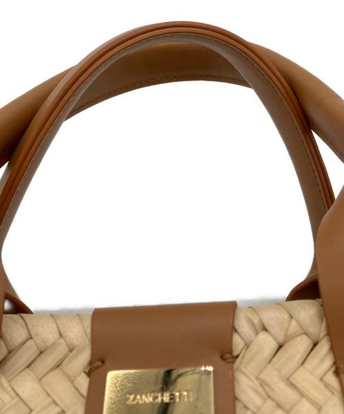 ZANCHETTI（ザンケッティー）ZANCHETTI (ザンケッティー) POSITANO STRAW BAG/ポジターノ・ストロー・バッグ ブラウンの古着・服飾アイテム