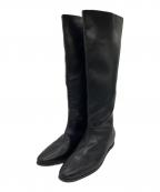 Le Talonル タロン）の古着「2cmワイドシャフトロングブーツ」｜ブラック