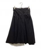 JUNYA WATANABE COMME des GARCONS(ジュンヤワタナベ コムデギャルソン）の古着「アンゴラ混デザインスカート」｜ブラック