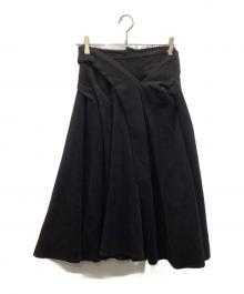 JUNYA WATANABE COMME des GARCONS（(ジュンヤワタナベ コムデギャルソン）の古着「アンゴラ混デザインスカート」｜ブラック