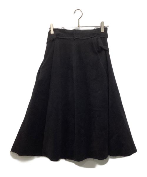 JUNYA WATANABE COMME des GARCONS（ジュンヤワタナベ コムデギャルソン）JUNYA WATANABE COMME des GARCONS ((ジュンヤワタナベ コムデギャルソン) アンゴラ混デザインスカート ブラック サイズ:Sの古着・服飾アイテム