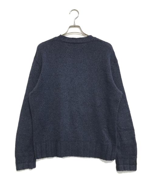 POLO RALPH LAUREN（ポロ・ラルフローレン）POLO RALPH LAUREN (ポロ・ラルフローレン) オルテガ柄ハンドメイドニット ネイビー サイズ:Sの古着・服飾アイテム
