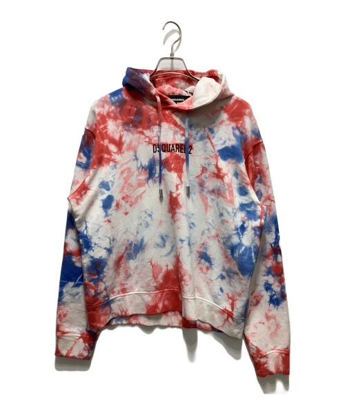 DSQUARED2（ディースクエアード）DSQUARED2 (ディースクエアード) タイダイパーカー ホワイト サイズ:Ｍの古着・服飾アイテム