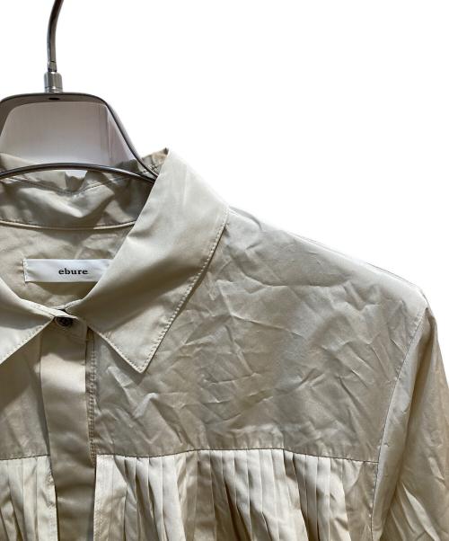 ebure（エブール）EBURE (エブール) マイクロタフタワンピース ベージュ サイズ:38の古着・服飾アイテム