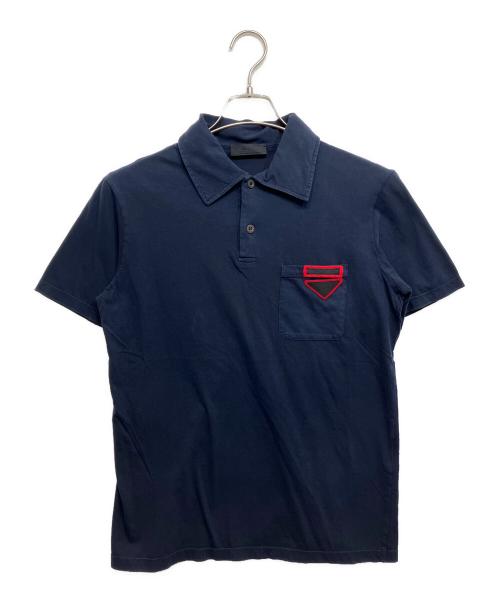 PRADA（プラダ）PRADA (プラダ) ポロシャツ ネイビー サイズ:Sの古着・服飾アイテム